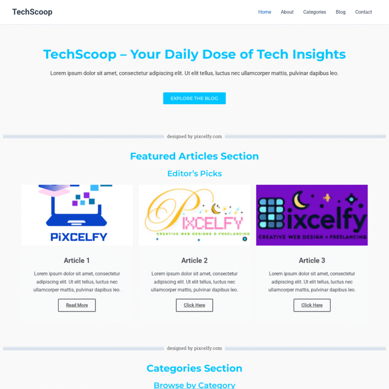 Click Here to View Sample Portfolio Website